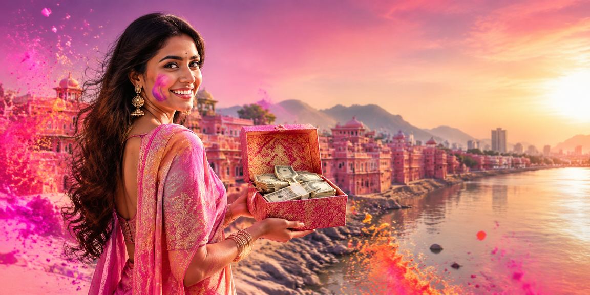 Colorful Holi festival promotion in Jaipur casino scene